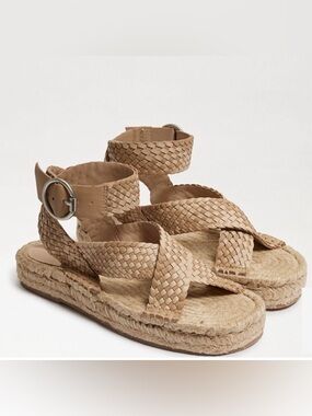 Sam Edelman Dakota espadrilles sandals 7 / 7,5 leather natural  beige new